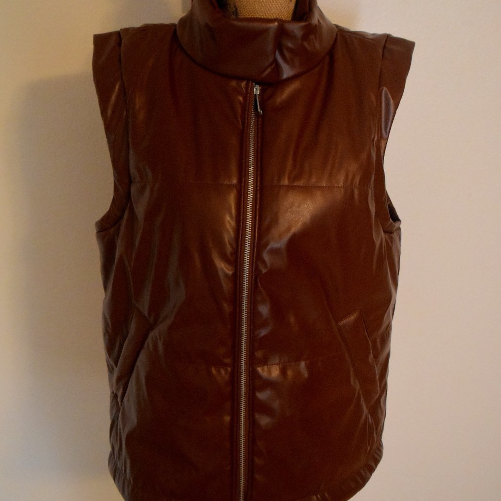 Vigoss Women's Tan Gilet Vest Body Warmer Coat Jacket